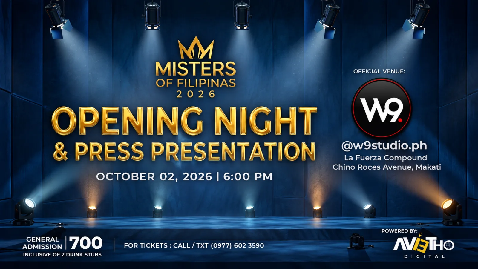 Misters of Filipinas 2026 Opening Night & Press Presentation at Studio W9, October 2, 2026
