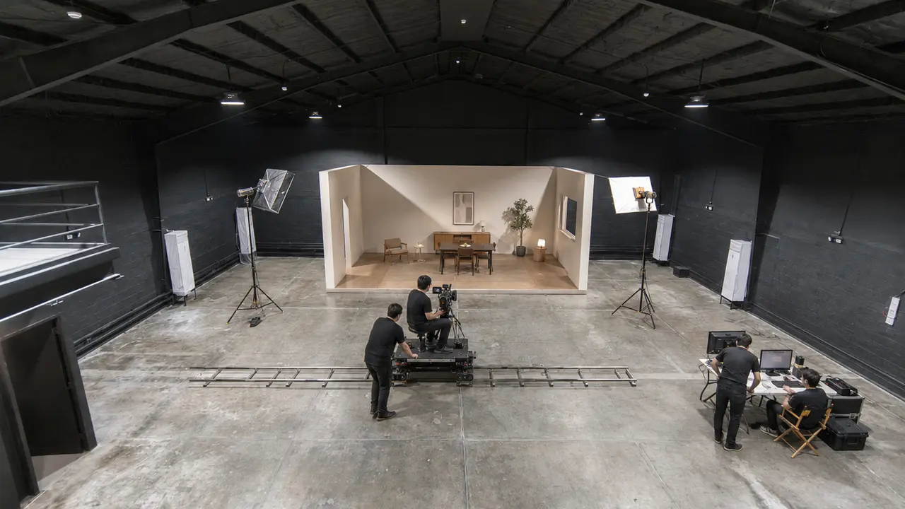 Scale-based concept of Studio W9 configured for TVC, commercial and film production